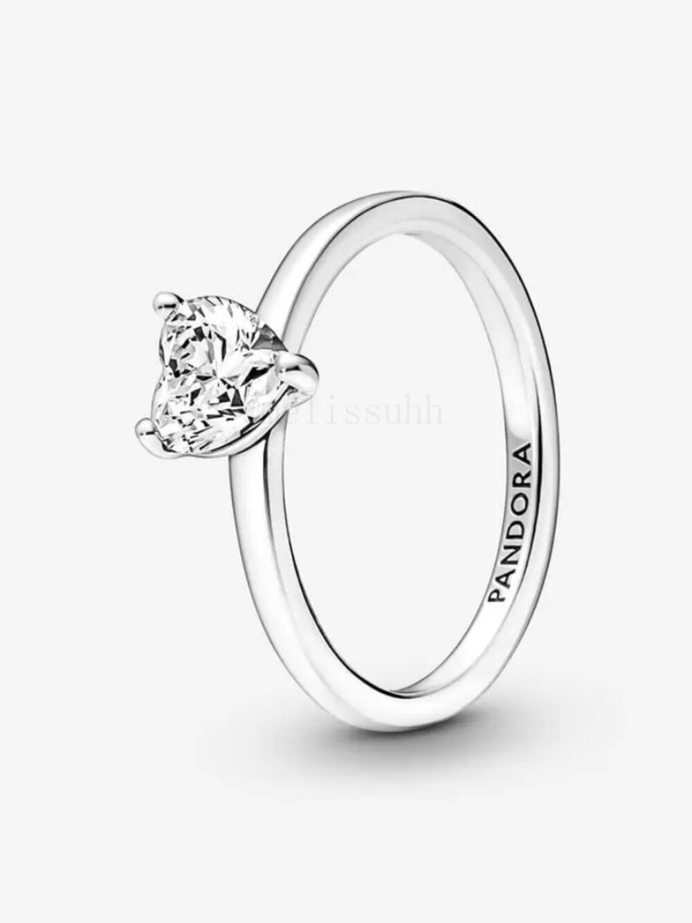 Pandora Sparkling Heart Solitaire Ring